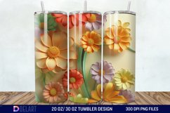 3D Floral Tumbler Wrap Product Image 1