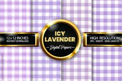 Icy Lavender Gingham Digital Papers 04 Variations Product Image 1