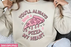 You'll always have pizza my heart PNG, Retro Valentine PNG Product Image 2
