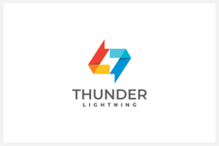 Thunder Colorful Logo Design Vector Template Product Image 1