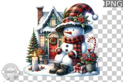 Christmas Snowman Sublimation - Clipart PNG Bundle Product Image 2