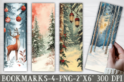 Vintage Christmas Forest Bookmark Product Image 1