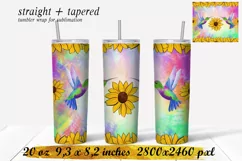 Hummingbird tumbler,20 oz skinny tumbler sublimation Product Image 1