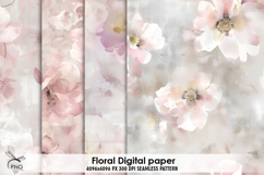 Floral digital paper, background clipart Product Image 1