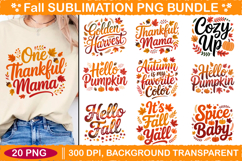 20 Fall sublimation png design, fall sublimation design Product Image 1