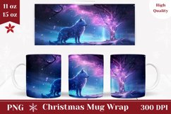 Winter Mug Sublimation Design, Winter Wolf Mug Sublimation Product Image 1
