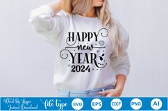 Happy New Year 2024 SVG Design Product Image 1
