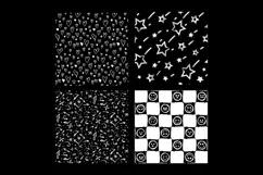 Black and White Grunge Patterns 4 Seamless Designs Product Image 1