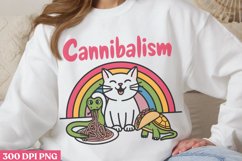 Cannibalism PNG, Funny Cat Sublimation PNG Product Image 2