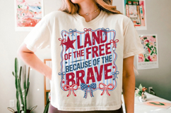 Land of the free because of the brave PNG T-Shirt|4th of Jul Product Image 1