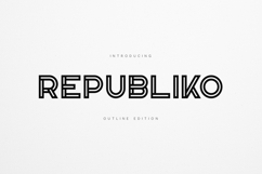 Republiko Outline Retro Display Font Product Image 1