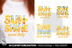 Sunshine Served Daily Clipart Sublimation PNG Product Image 1
