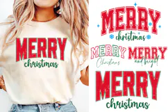 Merry Christmas Svg, Merry & Bright svg, Christmas Shirt Product Image 1