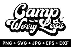 Camp More Worry Less, Funny Camping Lovers SVG Product Image 1