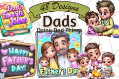 Father&#039;s Day Clipart PNG, Funny Dad Cartoon Clip Art Product Image 1