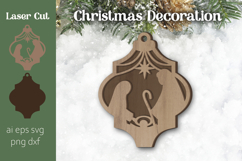 Layered Noel decoration, 3d Nativity Christmas ornament Product Image 3