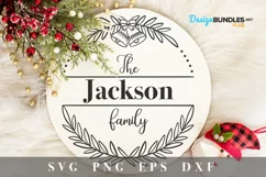 Christmas family monogram svg|Christmas family design Product Image 1