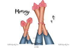 Mother and Daughter Legs Clipart Product Image 2