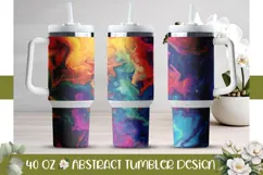 Fluid Art Tumbler Template, 40 Oz Tumbler Wrap Product Image 1