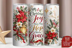 Christmas Joy 20oz Tumbler Wrap, Christian Christmas Dove Tu Product Image 2