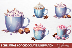 Christmas hot chocolate sublimation PNG Product Image 1