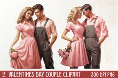 Valentines Day Couple Clipart, Valentines Clipart Product Image 1