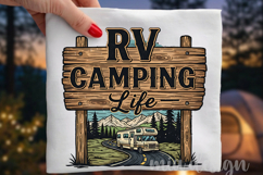 RV Camping Life PNG, Vintage Motorhome Adventure Sublimation Product Image 1