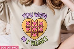 You won my heart PNG, Retro Valentine Sublimation PNG Product Image 2