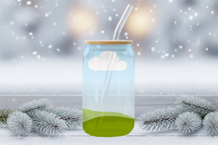 Winter clear glass can mockup Product Image 2