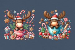 Cute Christmas Deers. PNG sublimation Product Image 2