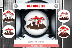 Car Coaster Forest Mushrooms Product Image 1