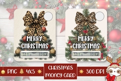 Leopard Christmas Tree Money Card, Christmas Gift Cards Product Image 1