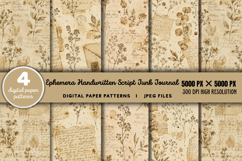 Ephemera Handwritten Script Junk Journal JPG Product Image 1