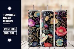 Colorful Flower Tumbler Wrap Design Product Image 1