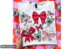 Christmas Bows PNG | Preppy Christmas Coquette Sublimation Product Image 1