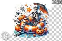 Halloween Skeleton Sublimation Design | High-Quality PNG Product Image 1