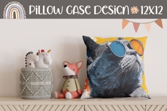 Funny Cat Pillow Case Design, Funny Pillow Sublimation Product Image 1