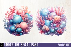 Under The Sea Clipart, Watercolor Clipart Product Image 1