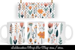 Wildflower Mug Wrap Flowers Sublimation PNG Product Image 1