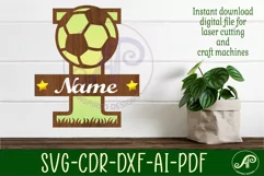 Football or Soccer Capital Monogram Letter I SVG Product Image 1