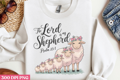 The lord is my shepherd PNG, Retro Easter Sublimation PNG Product Image 2