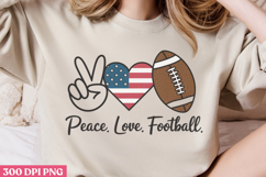 Peace Love Football PNG, America Football Sublima Product Image 2