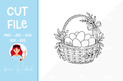Easter SVG Line Art Cut File Product Image 1