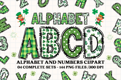 St patrick alphabet png clipart, st patrick letters doodle Product Image 1