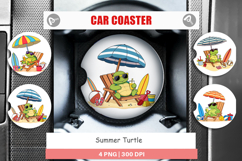 Car Coaster Summer Turtle Product Image 1
