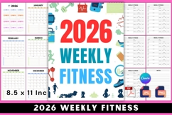 2026 Weekly Fitness Planner Product Image 1