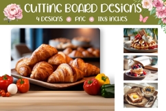Waffles Cutting Board, Waffles PNG, Croissant PNG Product Image 1