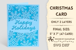 Christmas Card svg | Snowflake Card svg Product Image 1