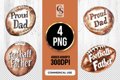Football Father Proud Dad Clipart Sublimation PNG Product Image 1