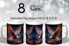Mystic eagle | 8 fantasy Mug Sublimation designs Product Image 1